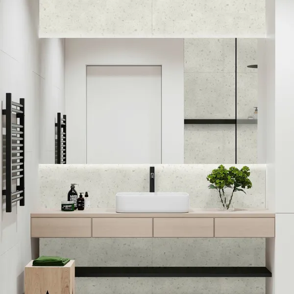 Artificial Terrazzo Stone Slab White Color Slabs Supplier photo-3