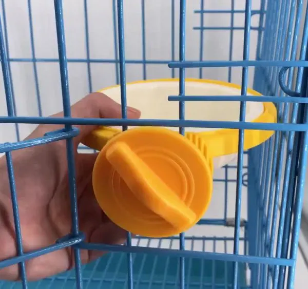 Manufacturer Detachable Hanging Pet Bowl Candy Color Lock-On Dual Feeder for Dog Cages Anti-Tip Stainless Steel Food & Water Dishes photo-3