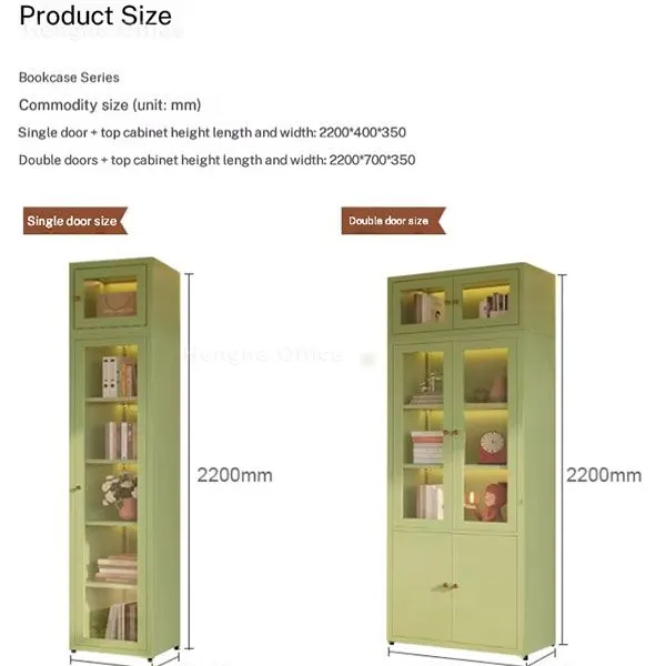 Heavy Duty Steel Storage Cabinet With Tempered Glass, Metal Bookcase With Rounded Edges for Canberra Educational Institutions photo-4