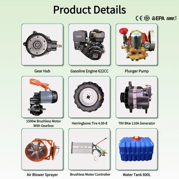 Smart Remote Controlled Farm Sprayer With 600L Tank Mobile Fog Cannon for Crop Protection and Dust Control photo-4