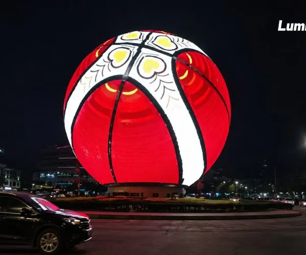 Suspension Mount LED Spherical Screen Aluminum Alloy Shell Dynamic Video Sphere LED Display Screen