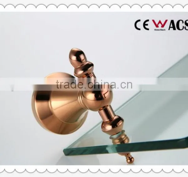 New Design Rose gold Bathroom Glass Shelf Bathroom Accessories