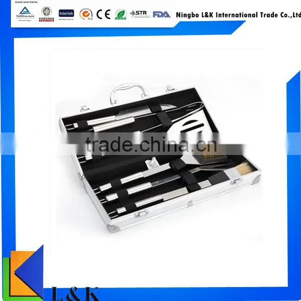 6 Pieces Stainless Steel Bbq Set With Case/bbq Gril Set/bbq Tool