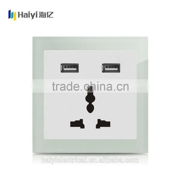 13A Socket AQUA Glass Panel UK Standard 13A Electrical Wall Socket photo-4