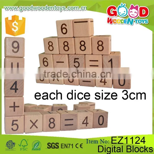 Children Preschool Formative Education Learning Set Wooden Dice Block Toy for Kids