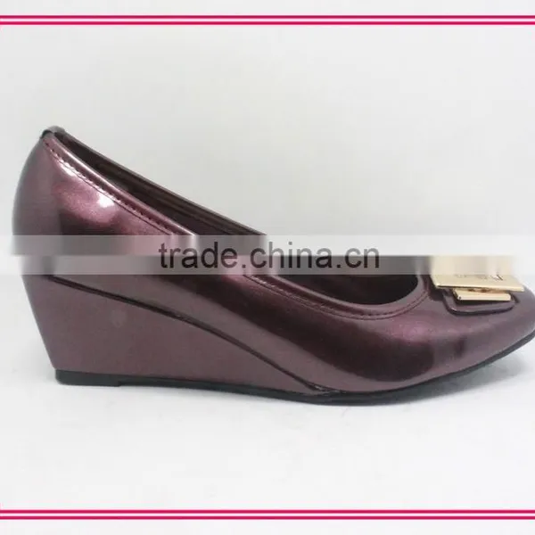 Wholesale Big Buckle Platform Wedge Heel Women Shoes photo-2