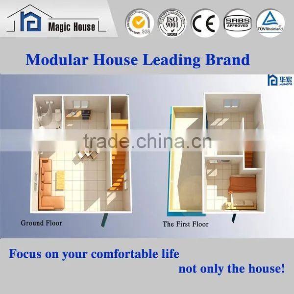 Two Storey Most Economical One Bedroom Prefab Loft Family Living House With 70 Years Life photo-2