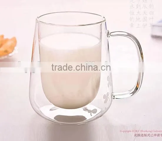 2016 Wholesale Promotion Cheap Borosilicate Visual Effected Double Wall Glass Coffee Cup photo-6
