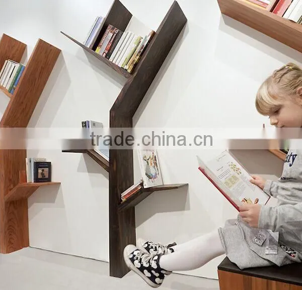 New Design Style Wood Decorate Bookcase /tree Style Bookshelf photo-3