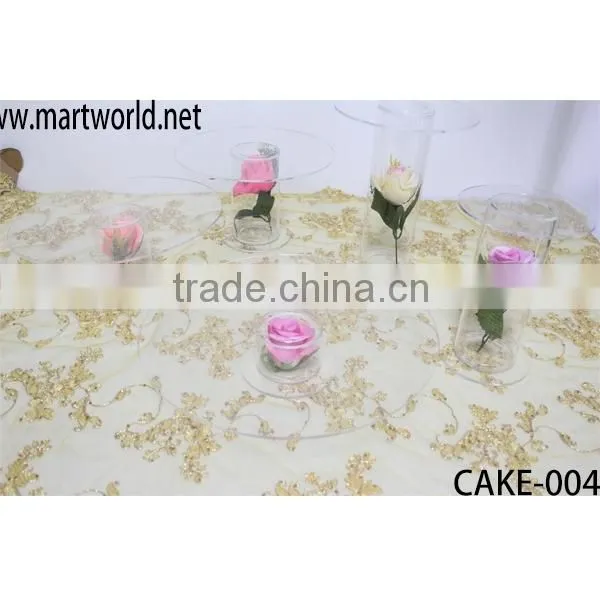 2015 Latest Wholesale Acrylic Tube Cake Stand for Cake Display for Wedding Cake Holders (CAKE-004) Quality Choice photo-3