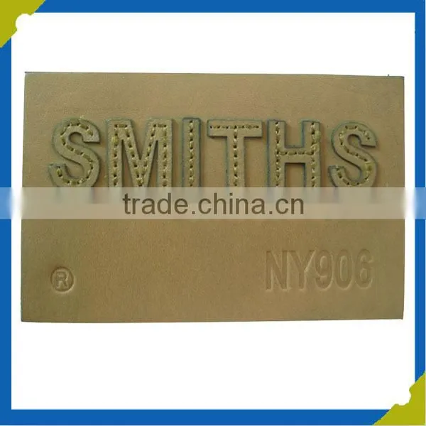 Custom PU Embossed Leather Label Leather Garment Jeans Labels photo-5