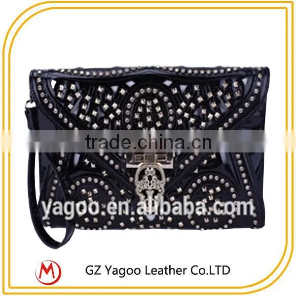 Laser Hollow Rivet Clutch Bag Mighty Woman Wallet Manufacturer in Guangzhou