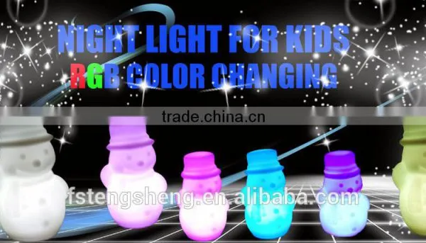 7 Color Changing Snow Man for Christmas Decoration LED Night Light photo-2