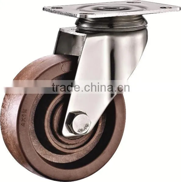 Stainless Steel Hollow Rivet Fork Medium Duty Casters photo-3