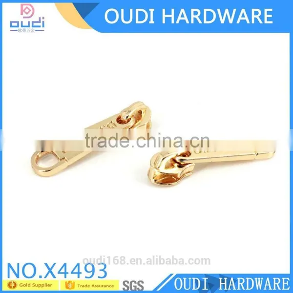3# Zinc Alloy Brand Logo Nylon Zip Puller With Metal Zipper Slider