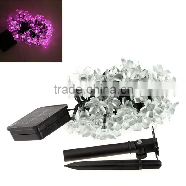 New Arrival 6 Colors 50 LED Solar Christmas String Light Outdoor Fairy Flower Blossom Decoration Mas Wedding Party Garden Light photo-5