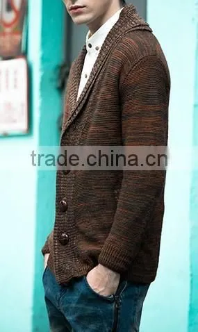 2015 Winter Lapels Cultivate One's Morality Men Sweater Knit Cardigan for Custom Wholesale Sweaters photo-4