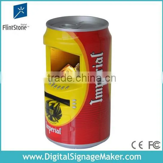 FlintStone 7 Inch Floor Standing Canned Digital Player, Canned Advertising Display Screen, Bottle Type Digital ad Display photo-3