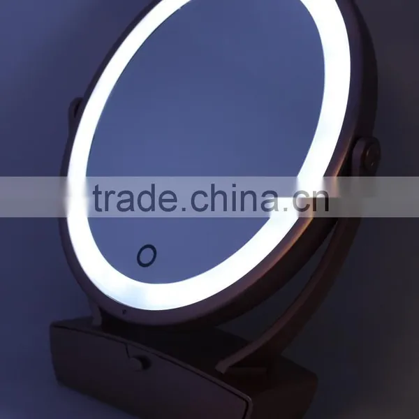 5X Magnifying Lighted Touch Screen Mirror With Organizer photo-3