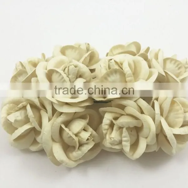 Pale Yellow Cream, Large Handmade Mulberry Paper Flower, Wedding Party, Scrap-booking Crafts photo-2