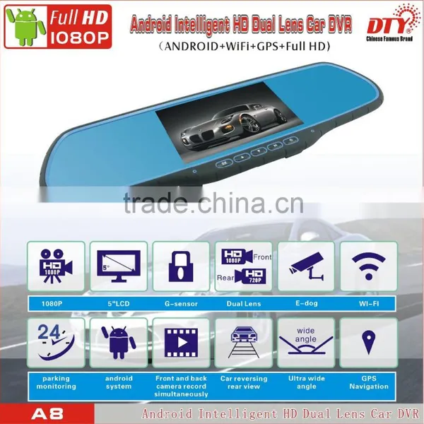 DTY Car Wireless Reversing Camera With Rearview Mirror,1080p Car Camera hd Dvr,double Camera hd Dvr,A8 photo-4