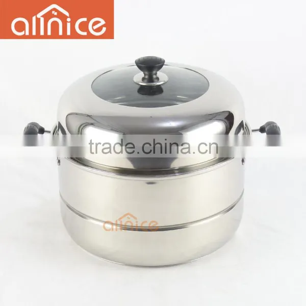 Big Combined Cover Stainless Steel Normal Design China Steamer Pot photo-2