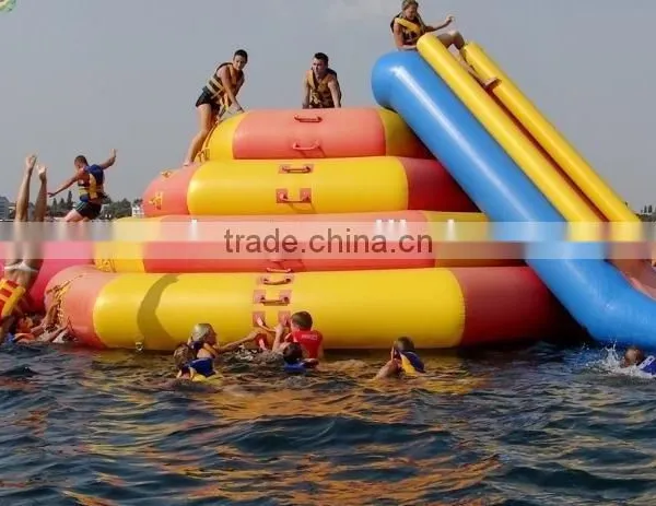 Hot Sale Cheap and Popular for Person Inflatable Floating Pyramid Water Games With Slide photo-3