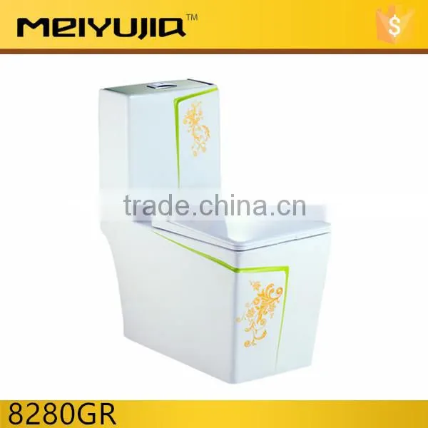8280GF One Piece Middle East Style Golden Colored Toilet photo-3