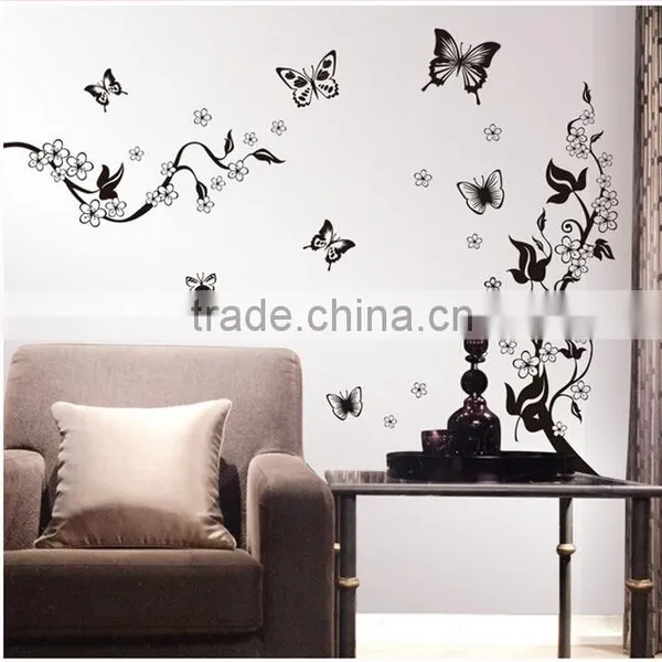 Best Selling Butterfly Flower Wall Stickers Home Decor photo-4