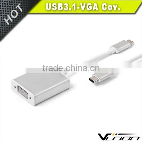Vision New Product High Speed USB3.1 to VGA Adapter for Mac.