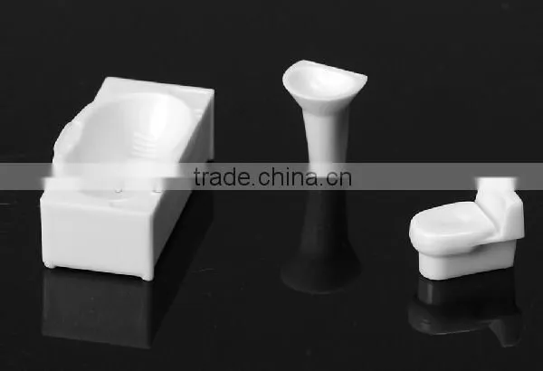 Toilet Bathroom Building Materails, Model Toilet Furniture, Architectural Plastic Model Bathtub for Scale 1/20 Quality Choice photo-6
