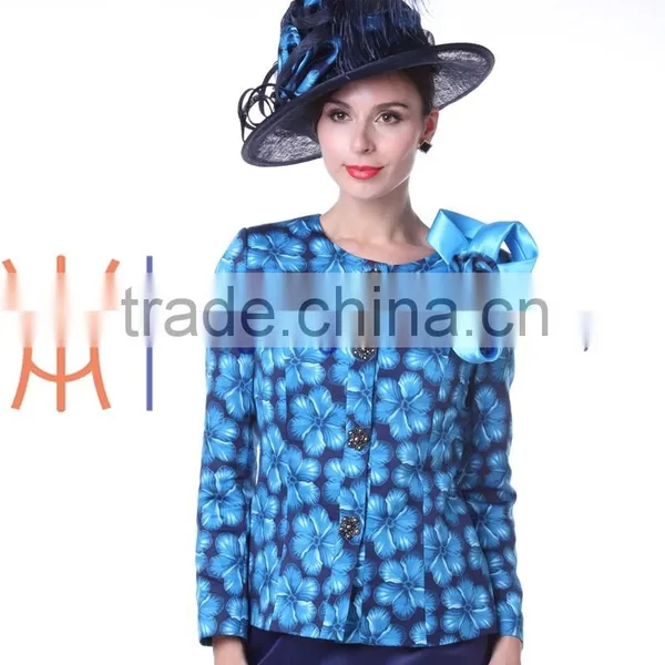 2015 New Arrival Elegant no Sleeve Wholesale Church Suits for Women