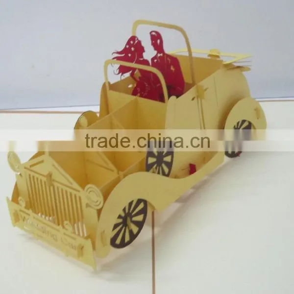 Wedding Car 3d Pop up Greeting Card