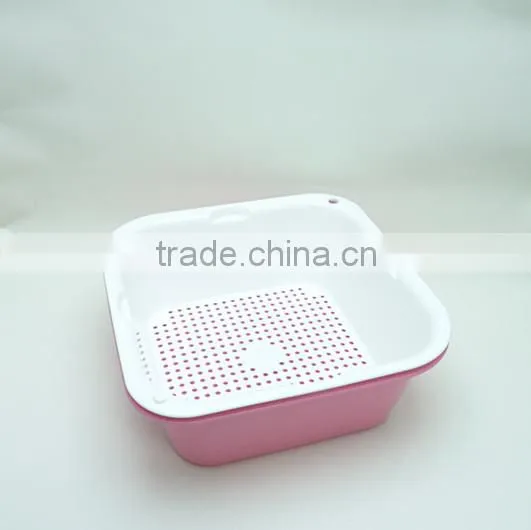 Vegetable Sieve/Fruit Basket/Plastic Basket/sifter/griddle/boult/screen/sieve/Dried Basin/sieve With Basin/Colander photo-3