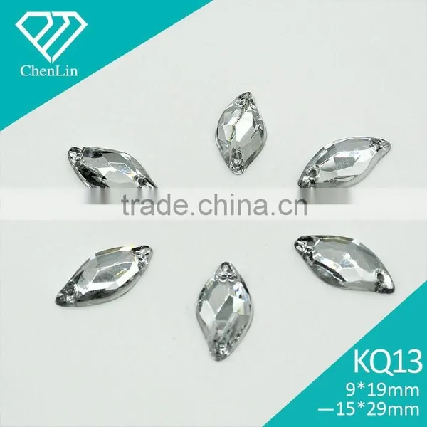 KQ13 9*19 15*29 Flat Back Sew on Acrylic Rhinestones for Fashion Decoration, Craft Making, Garment Accessories