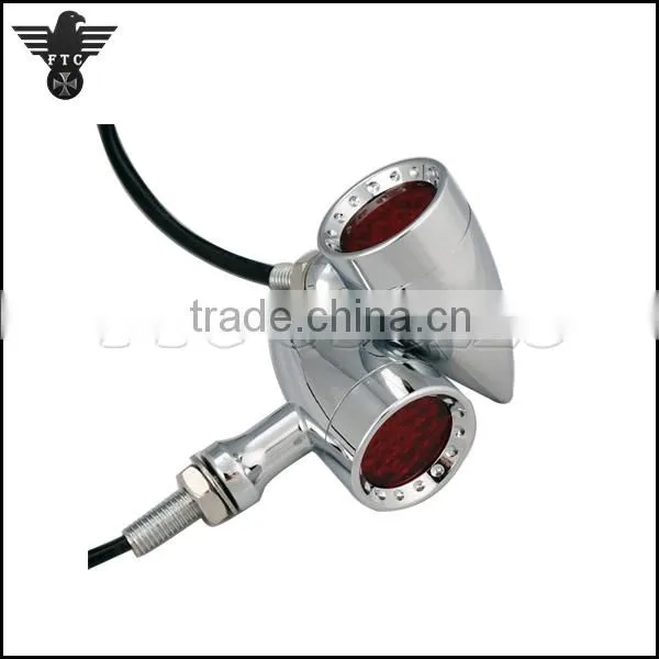 Classic Bullet LED Chrome Motorcycle Turn Signal Light Custom photo-3