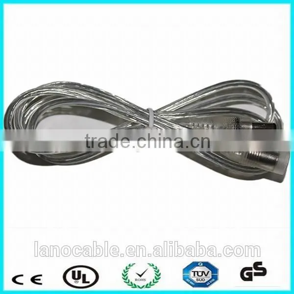 Transparent Screw Locking Male to Female 5521 dc Jack Cable photo-2