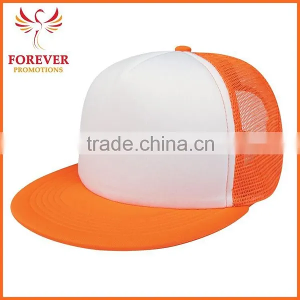 2015 Promotional Snapback Trucker Bag Mesh Crown Pink With White Trucker Cap photo-4