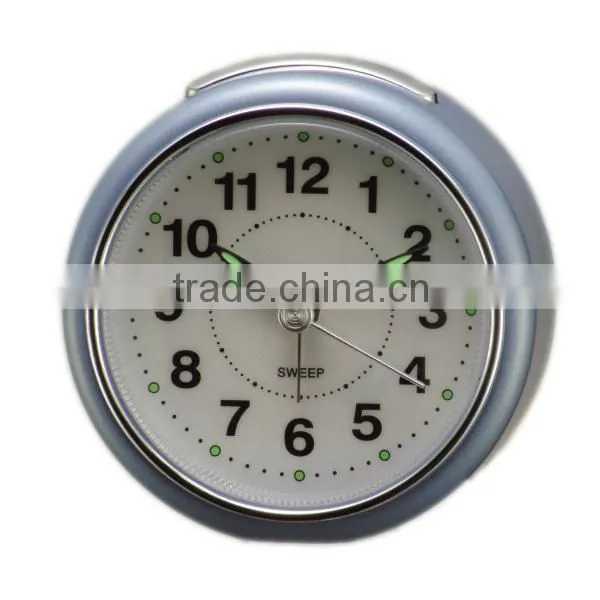 Round Shape Hand Size Silent Sweep Alarm Clocks photo-3