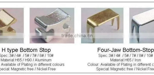 Brass H Bottom Zipper Stopper Zipper Garment Accessories