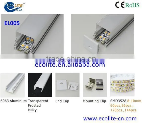 Diversified Size and Shape LED Aluminum Profile for LED Strips Aluminium Led Profile photo-2