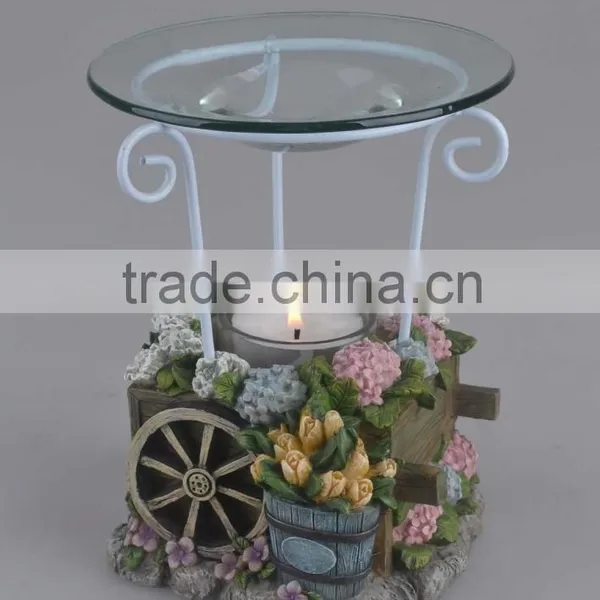 Oil Burner Resin Garden Scene photo-2
