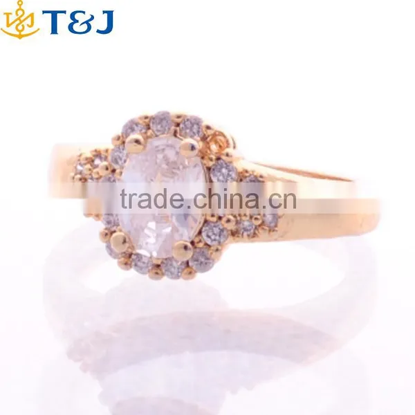 Wholesale Jewelry Gold Designs Women Ring Fashion Diamond Zinc Engagement Rings photo-4