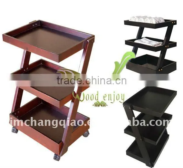 2016 Hot Sales OAK Trolley Cart ,Wooden Trolley Tray , Salon Trolley photo-2
