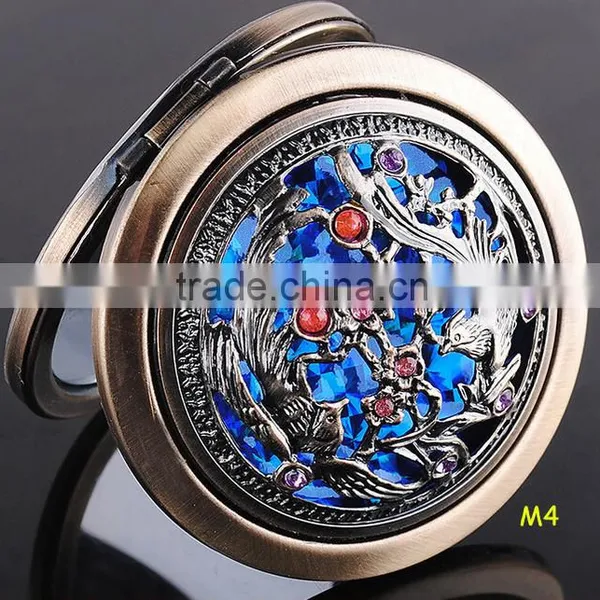 Guangzhou Promotional Cosmetic Compact Mirror,vintage Style Pocket Compact Mirror&retrostyle Makeup Mirror photo-2