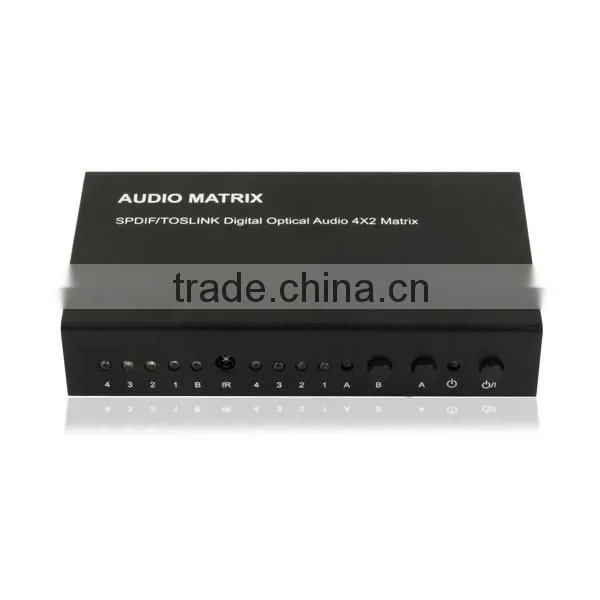 Spdif Digital Optical Audio Matrix 4x2 photo-3