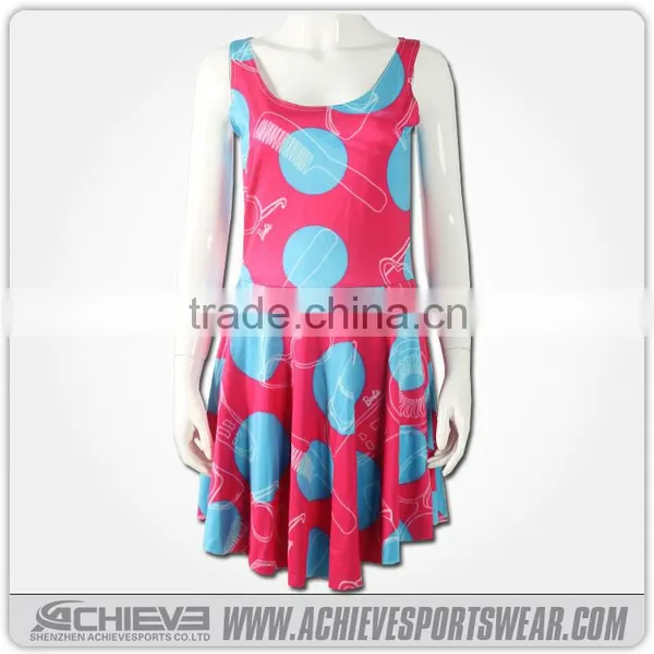 Europe Printed Lady Dresses Sport Female Clothing