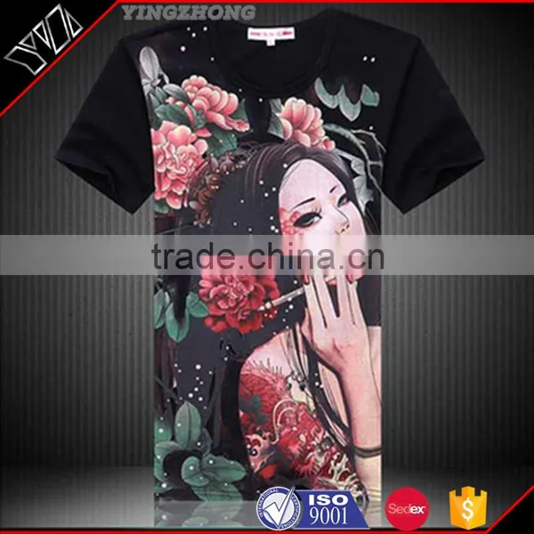 Custom Silk Screen Printing Men's Fashion Cotton Tee Shirts/tshirts Yingzhong Garment photo-5