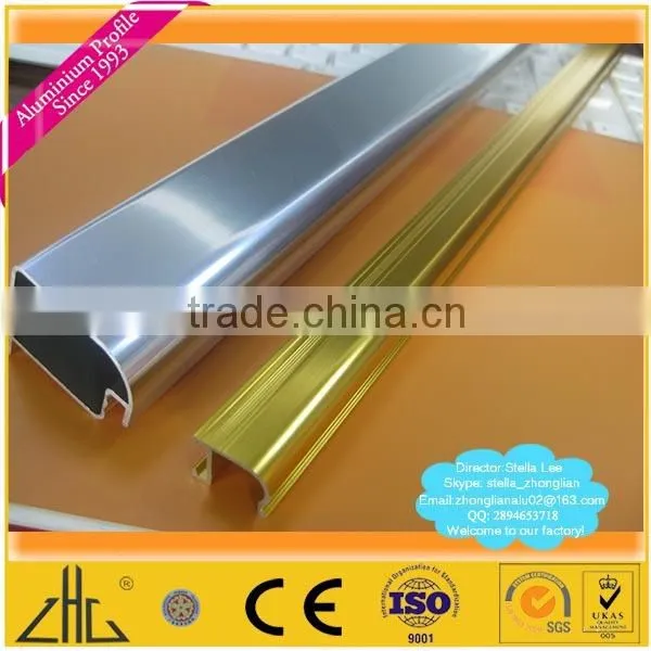 Wood Color Anodizing Polishing Aluminium Extrusion for Sliding Wardrobe Door All Types of 6063 Anodized Dies Aluminium Extrusion photo-5