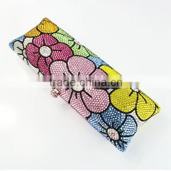 Beautiful Multi Flower Shape Rhinstone Women Bag Evening Clutch Bag Party Bag (B1008-BC2)) photo-6